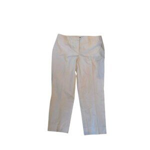 Ann Taylor Size 8P Petite White STRETCH Signature Crop Pants NWT $69